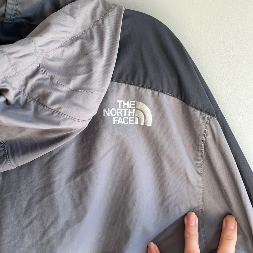 The North Face Grey and Dark Grey Windbreaker Jacket